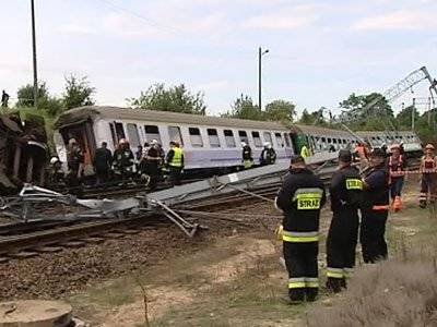 Поезд в Польше потерпел крушение из-за превышения скорости