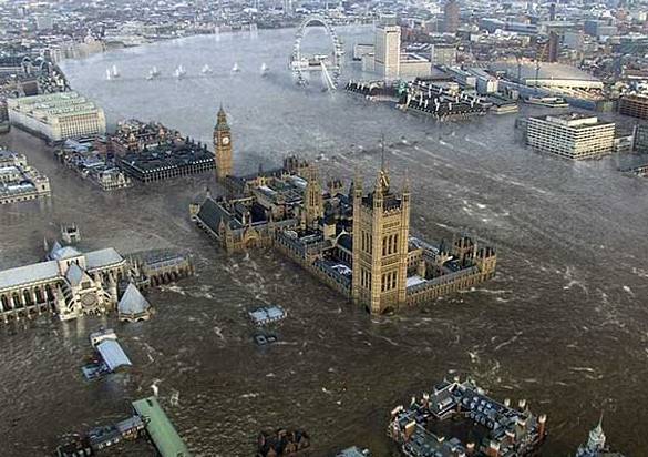 Англии угрожают наводнения и ураганные ветры