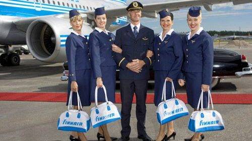 Стюардессы Finnair веселят пассажиров